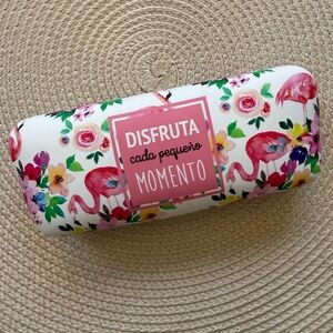 Floral Flamingo Pink Glasses and sunglasses Case - OS